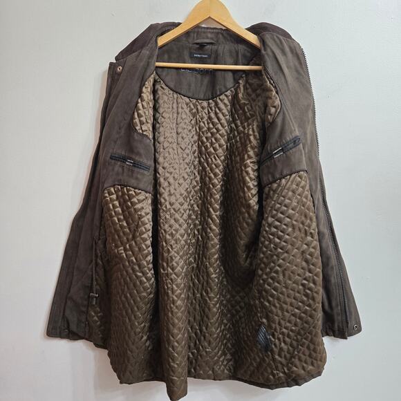 Claiborne Mens Vintage 90s Y2K Chore Barn Field Brown Sueded Finish Coat XL - Picture 6 of 12